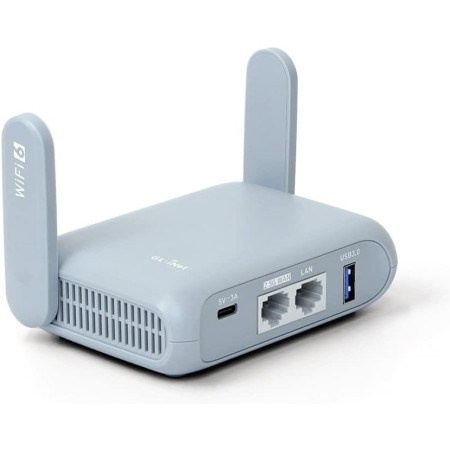 GL.iNet GL-MT3000 (Beryl AX) Enrutador WiFi 6 Portátil Para Casa y Viajes, Bi-Banda, Velocidad AX3000 (Hasta 3 Gbit/s),