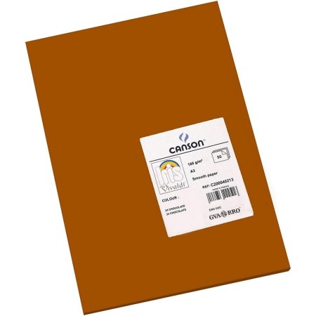 Canson Iris Vivaldi, Papel de dibujo de color, Suave, 185gsm, Hoja, A3-29,7x42cm, Blanco