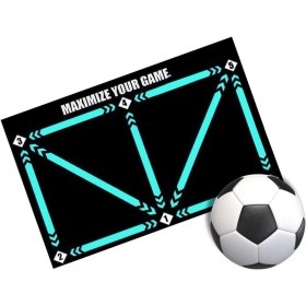 Ajuanbazha Alfombra Futbol Entrenamiento, 60x90 Cm Alfombra Futbol, Amortiguadora de Golpes Silenciosa Entrenamiento Futbol,