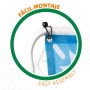 AKTIVE 49043 - Portería fútbol niños con lona de entrenamiento, Porterías de fútbol para jardín 182x91x122cm, Entrenamiento