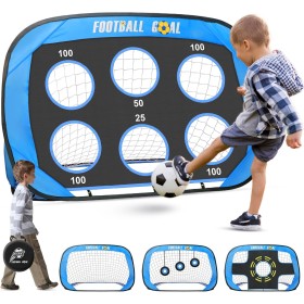 Bnlei Porteria Futbol Niños Plegable, Porterias de Futbol para Niños, Portería de Futbol para Jardin, 4 Modos Entrenamiento