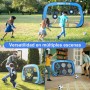 Bnlei Porteria Futbol Niños Plegable, Porterias de Futbol para Niños, Portería de Futbol para Jardin, 4 Modos Entrenamiento