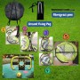 Lubibi Portería de Fútbol Plegable 2 en 1 para Niños, Portátil con Bolsa de Transporte, Red de Entrenamiento Al Aire Libre para