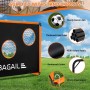 BAGAIL Portería de Fútbol, Red de Fútbol Diseñada 2 en 1 con Portería, Viene con Bolsa de Transporte Portátil, Fácil de Montar,