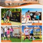 BAGAIL Portería de Fútbol, Red de Fútbol Diseñada 2 en 1 con Portería, Viene con Bolsa de Transporte Portátil, Fácil de Montar,