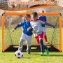 BAGAIL Portería de Fútbol, Red de Fútbol Diseñada 2 en 1 con Portería, Viene con Bolsa de Transporte Portátil, Fácil de Montar,