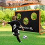 BAGAIL Portería de Fútbol, Red de Fútbol Diseñada 2 en 1 con Portería, Viene con Bolsa de Transporte Portátil, Fácil de Montar,