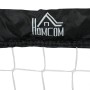 HOMCOM portería de fútbol Juego de 2 porterías de fútbol Plegables con Marco de Metal para niños y Adultos, jardín, 90 x 36 x 60