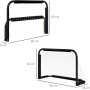 HOMCOM portería de fútbol Juego de 2 porterías de fútbol Plegables con Marco de Metal para niños y Adultos, jardín, 90 x 36 x 60