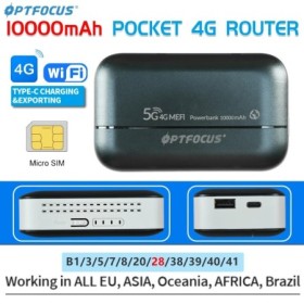 OPTFOCUS 4G lte módem portátil enrutador inalámbrico Powerbank USB TYP
