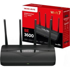Mercusys MR27BE | Router WiFi 7 de Doble Banda BE3600Mbps, Puertos de 2,5 Gbps, 4 Antenas de Alta Ganancia, Canales de 160 MHz,