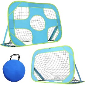 ZETAPEX Porteria de Futbol Plegable para Niños – Mini Porterias de Futbol para Jardin y Entrenamiento – Compactas y Resistentes
