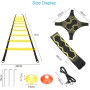 VIKILON 21 Piezas Accesorios, Kit Fútbol para Niños, Coordinación Escalera de Entrenamiento, Equipo de Escalera de Agilidad y
