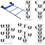 Ohuhu Agility Ladder, 4M 8 de Agility Ladder Speed Ladder for Football Speed Entrenamiento with Black Carry Case