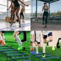 Ohuhu Agility Ladder, 4M 8 de Agility Ladder Speed Ladder for Football Speed Entrenamiento with Black Carry Case