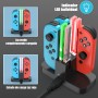 Base de Carga para Switch,[4 en 1] Diyife Cargador para Nintendo Switch Joy,Cargador del Controlador, Estación de Carga de