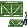 Football Training Mat, Non Slip Soccer Skills Training Mat, Non-Slip Shock Dribble Silent Soccer Sports Mat, Football Training