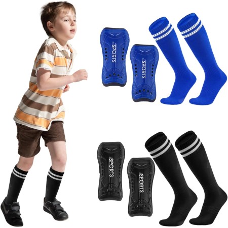 Youery Espinilleras para niños de fútbol, espinilleras de fútbol para hombres y adolescentes, transpirables, ligeras,
