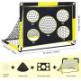 TTCB Sports Portería de Fútbol para Niños - 120x90x90cm Pop Up 2 en 1 Porterías de Fútbol, 5 Disparar y Bolsa de Transporte,