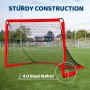 BremToy Portería de Fútbol Niños 2 en 1, 180X120X120 CM Portería Fútbol de Acero para Jardin para niños, Adolescentes y Adultos,