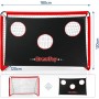 BremToy Portería de Fútbol Niños 2 en 1, 180X120X120 CM Portería Fútbol de Acero para Jardin para niños, Adolescentes y Adultos,