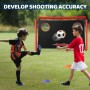 BremToy Portería de Fútbol Niños 2 en 1, 180X120X120 CM Portería Fútbol de Acero para Jardin para niños, Adolescentes y Adultos,
