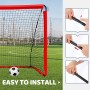 BremToy Portería de Fútbol Niños 2 en 1, 180X120X120 CM Portería Fútbol de Acero para Jardin para niños, Adolescentes y Adultos,