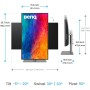 BenQ PD3225U Monitor 32 Pulgadas 4K Mac y diseñadores, 3840x2160 UHD, IPS de 2000:1, Thunderbolt 3, Display P3, DCI-P3, sRGB,