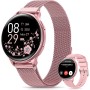 Sanorum Reloj Inteligente Mujer con Llamadas, 1.27'' Smartwatch Mujer Función Femenina, 120+ Modos Deportivos, 24H Pulsometro,