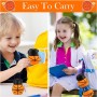 Botella de Agua Plegable para Niños y Niñas sin BPA,550ml Futbol Botella de Agua Silicona,Cantimplora Infantil para Camping,