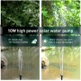 Irishom Bomba de Agua Solar,10W 500L/H 9V Fuente Solar,con Panel Solar y 3 boquillas para baño de pájaros, pecera, Estanque
