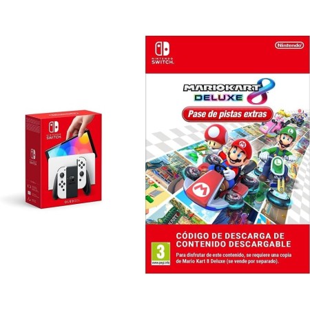Nintendo Switch (versión OLED) Azul Neón/Rojo Neón + Nintendo Switch Online - 12 Meses (Código de descarga)