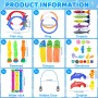 KIMIGO Juguetes de Buceo,Piscina Niños Juguetes,Juegos Piscina para Niños,Juegos de Agua para Piscina,Juguetes para Nadar Bajo