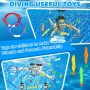 KIMIGO Juguetes de Buceo,Piscina Niños Juguetes,Juegos Piscina para Niños,Juegos de Agua para Piscina,Juguetes para Nadar Bajo