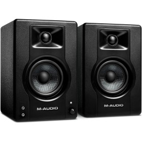 M-Audio BX3 Pair - Par de Monitores de estudio, Altavoces para PC de sobremesa de 120 W para videojuegos, producción musical,