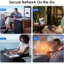 WAVLINK AX3000 Wi-Fi 6 Router VPN portátil de viaje, alimentación USB-C de bolsillo Gigabit LAN WAN, OpenVPN, WireGuard,