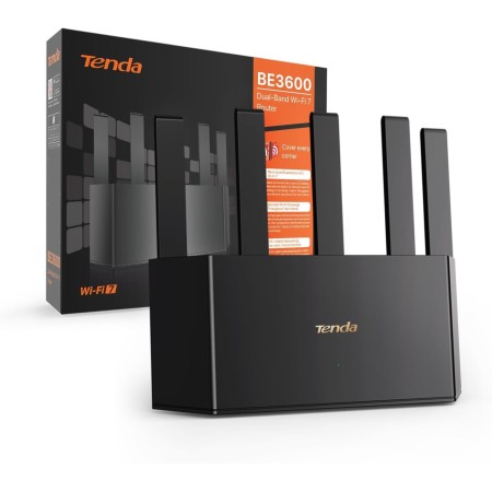 [Nuevo] Tenda RE3L Wi-Fi 7 Router BE3600 de Doble Banda, WiFi Mesh, 3 x Puertos Gigabit WAN/LAN, 5 Antenas Verticales, 4K-QAM,