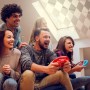 Orzly Pack De Dos Volantes para Usar con los Joy-con de Nintendo Switch – Negro [con luz indicando Jugador]