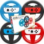 Orzly Pack De Dos Volantes para Usar con los Joy-con de Nintendo Switch – Negro [con luz indicando Jugador]