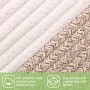VORHOT Cesto Ropa Sucia Tejida de Algodón, 38L Laundry Basket con Asa, Boho Cubo Ropa Sucia para Lavadero Habitación Salon Baño,