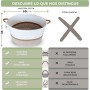 BELMIN Cesta Almacenaje XL – 50x33cm – Cesta Decorativa con Asas, Ideal para Cesta Ropa, Cestas Almacenaje Juguetes, Cesto Ropa