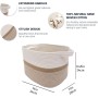 OrganiHaus Cesta Almacenaje de Cuerda de Algodon 35x24 cm, Cesta Organizadora para Bebe Recien Nacido, Cesta Guarda Juguetes,
