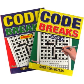 Libro de rompecabezas Code Breaks Jumbo – Libros 1 y 2, 258 rompecabezas