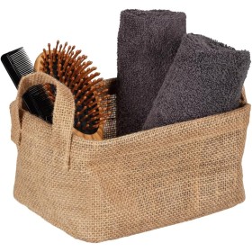 WENKO Cesta de almacenamiento Juna S, cesta decorativa para guardar y ordenar accesorios como la ropa, con dos prácticas asas,