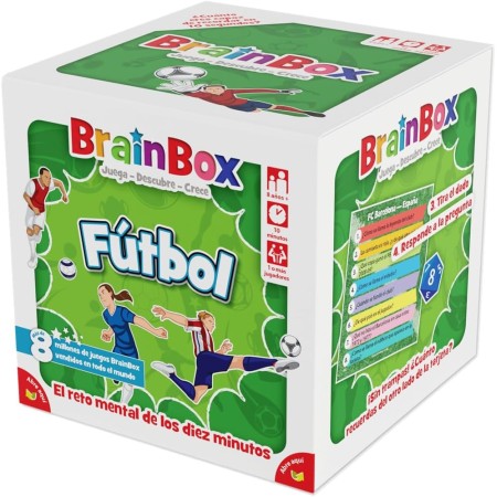 Beezerwizzer Studio | BrainBox Fútbol | Juego de Cartas de Memoria y Observación para Familias y Niños |Educativo | A Partir de