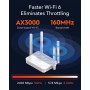 Cudy AX3000 2,5G Doble Banda WiFi 6 Mesh Router, 2,5G WAN, 4 Puertos Gigabit RJ45, 4 Antenas De 5dBi, MU-MIMO, OpenVPN,