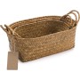 Seagrass Cestas de Almacenamiento con Asas Cestos Mimbre Decoración de Ratán Natural Oval 3 Piezas (Grande + Mediano + Pequeño)