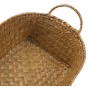 Seagrass Cestas de Almacenamiento con Asas Cestos Mimbre Decoración de Ratán Natural Oval 3 Piezas (Grande + Mediano + Pequeño)