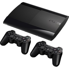 Sony Console PS3 Ultra Slim 12 Go Noire (2 Manettes) [Importación Francesa]