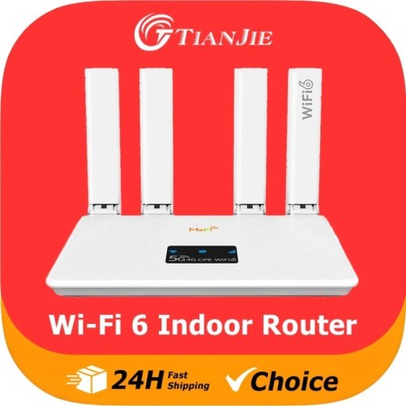 Enrutador TIANJIE R611 4G con WiFi 6,4 antenas externas, enrutador LTE